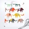 Elephant Circus Colorful Kids Children Animals Whimsical Boho Room Decor African Nursery Modern Custom Printed Fabric by Spoonflower Various Fabrics by the Yard or Fat Quarter